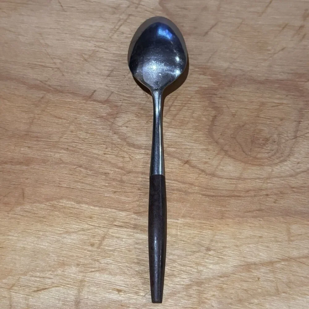 Vintage Interpur INR2 Tablespoon Stainless Steel And Wood Japanese MCM